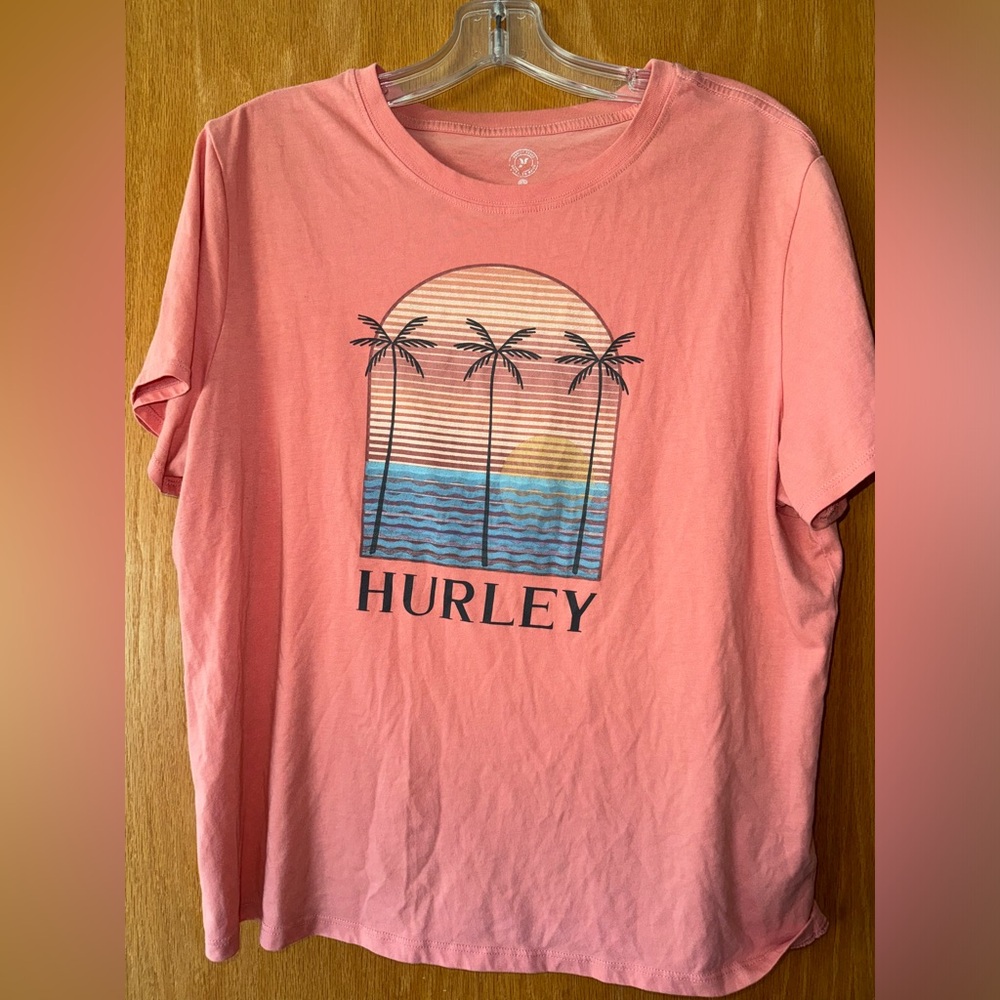 Hurley Coral Sunset Graphic Tee